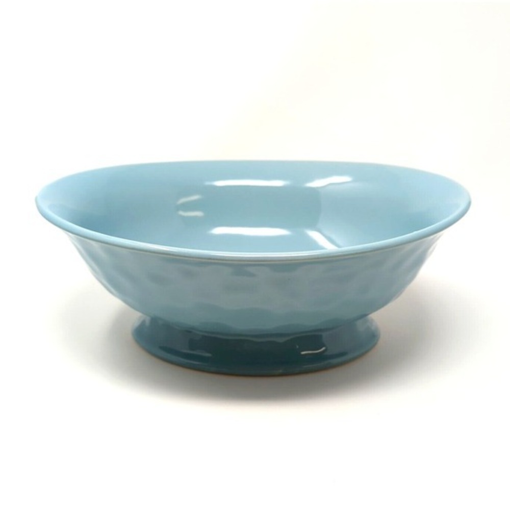Temp-tations Thanks & Giving 2-qt Pedestal Serving Bowl Blue Temptations